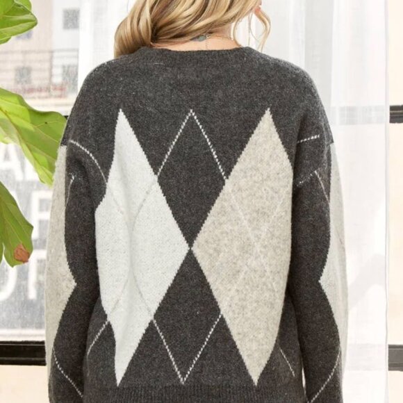 The London Argyle Knit Sweater - Picture 3 of 4